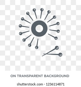 Pin sew icon. Pin sew design concept from Sew collection. Simple element vector illustration on transparent background.
