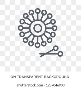 Pin sew icon. Pin sew design concept from Sew collection. Simple element vector illustration on transparent background.