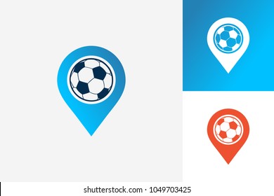Pin Soccer Logo Template Design Vector, Emblem, Design Concept, Creative Symbol, Icon