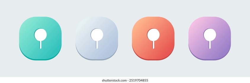 Fixar ícone sólido em estilo de design plano. Ilustração de vetor de sinais de anexo.