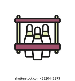 Pin Standing Icon Vector Illustration