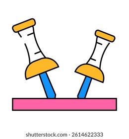 pin stationery line icon vector. pin stationery sign. isolated symbol illustration