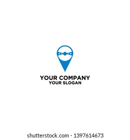 pin of steering wheel logo design
