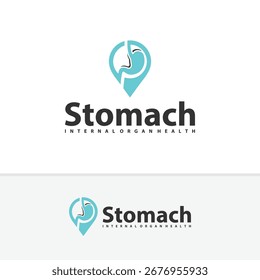 Pin Stomach logo vector. Simple vector logo design for medical human health.