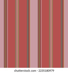 Pin strip effect wallpaper illustration in various shades of red and pink. Warm tone stripe fabric pattern vector.