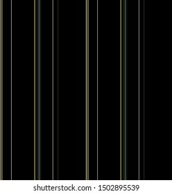 Pin stripe pattern with Black, Yellow, Green and White colors vertical parallel stripes.Vector abstract background.