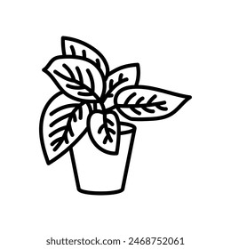 Pin Stripe Plant Isolated Icon, Vektorillustration