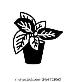 Pin Stripe Plant Isolated Icon, Vektorillustration