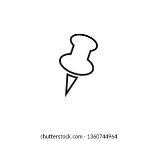 Pin symbol reminder icon office needle