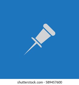 Pin symbol vector icon 
