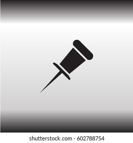 Pin symbol vector icon 