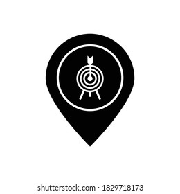 Pin and target icon in eps 8
