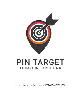 Logotipo de destino de diseño de logotipo de destino de pin
