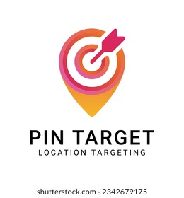 Pin Target Logo Design Target Location Logotype