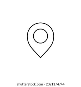 Símbolo de icono de línea delgada Pin