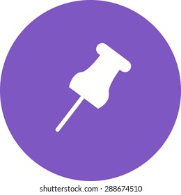 Pin, thumbtack, clip, clipper icon vector image. Can also be used for education, academics and science. Suitable for use on web apps, mobile apps and print media.