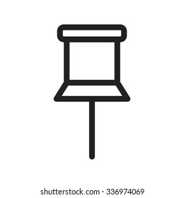 Pin, thumbtack, clip icon vector image. Can also be used for office. Suitable for use on web apps, mobile apps and print media.
