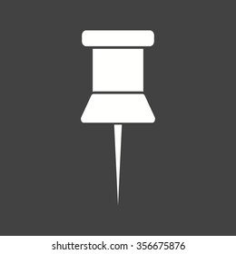 Pin, thumbtack, clip icon vector image. Can also be used for office. Suitable for use on web apps, mobile apps and print media.