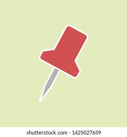 Pin Thumbtack - Stationery Icon Vector Template