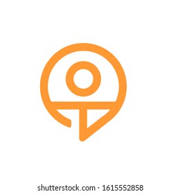 pin travel logo design vector template sign