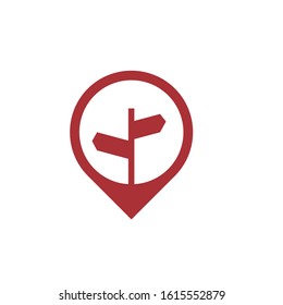 pin travel logo design vector template sign