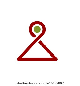 pin travel logo design vector template sign