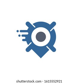 pin travel logo design vector template sign