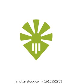 pin travel logo design vector template sign