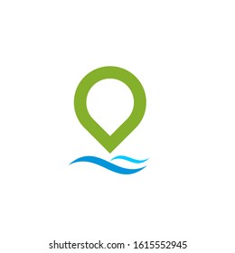pin travel logo design vector template sign
