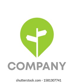 pin travel logo icon design template sign