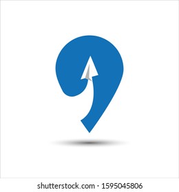pin travel logo icon design