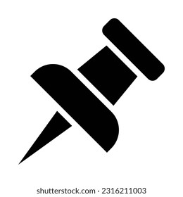 Pin, User Interface Flat Icon Logo Illustration. User Interface Icon-set. Suitable For Web Design, Logo, App.