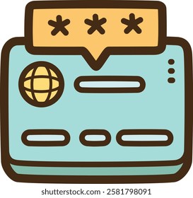 Pin vector doodle illustration and graphic