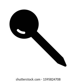 pin vector glyph flat icon 