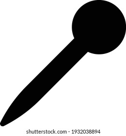 pin vector glyph flat icon