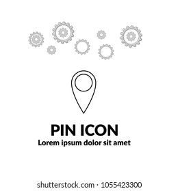 Pin vector icon