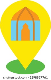 Pinvektorsymbol. Kann für Druck-, Mobil- und Web-Anwendungen verwendet werden.