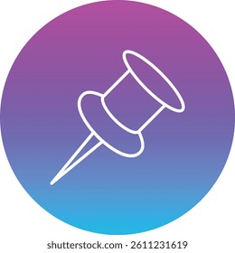 Pin vector icon. Can be used for printing, mobile and web applications.
