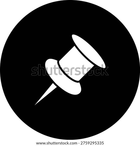 Pin vector icon. Can be used for printing, mobile and web applications.