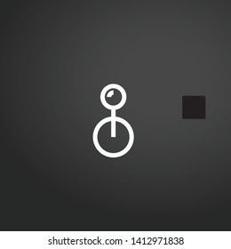 Pin vector icon. Pin concept stroke symbol design. Thin graphic elements vector illustration, outline pattern for your web site design, logo, UI. EPS 10.