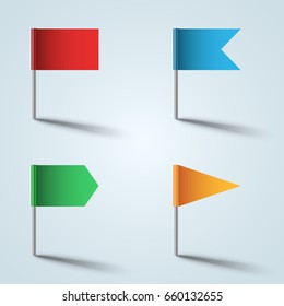Pin vector icon: dollar, people, loupe, bulb, target, gear