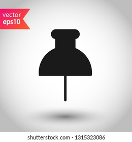 Pin vector icon. Pin flat sign. EPS 10