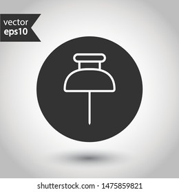 Pin vector icon. Pin flat sign. EPS 10. Round icon design