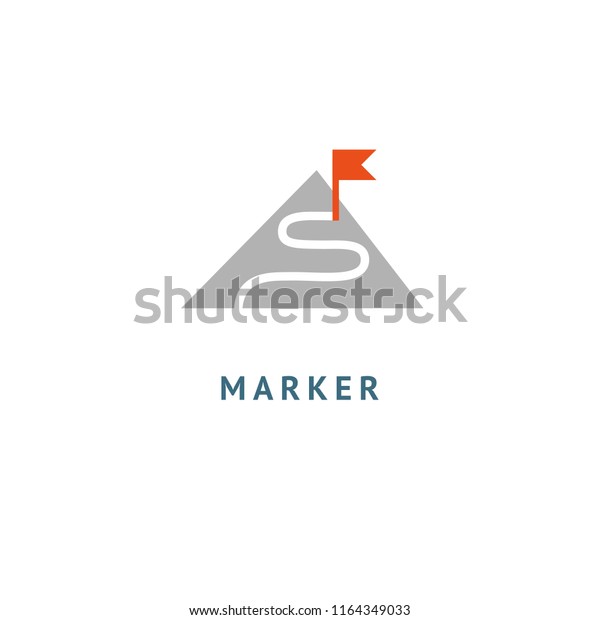 Pin vector icon. Vector flat style\
illustration location marker logotype design. Target logo template.\
Logo concept of navigator, guide, network , booking hotel, Rent a\
Car, travel application.
