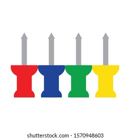 Pin vector icon graphic design