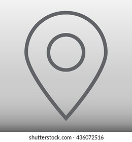 Pin Vector Icon Illustration