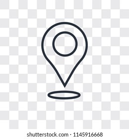 Pin vector icon isolated on transparent background, Pin logo concept