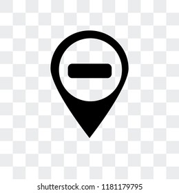 Pin vector icon isolated on transparent background, Pin logo concept