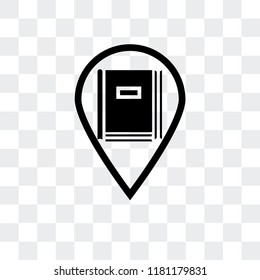 Pin vector icon isolated on transparent background, Pin logo concept