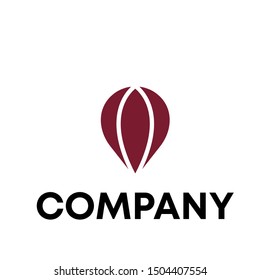 Pin vector icon. Location pin logo sign template
